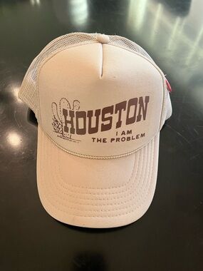 Houston 'I Am The Problem' Beige Trucker Hat